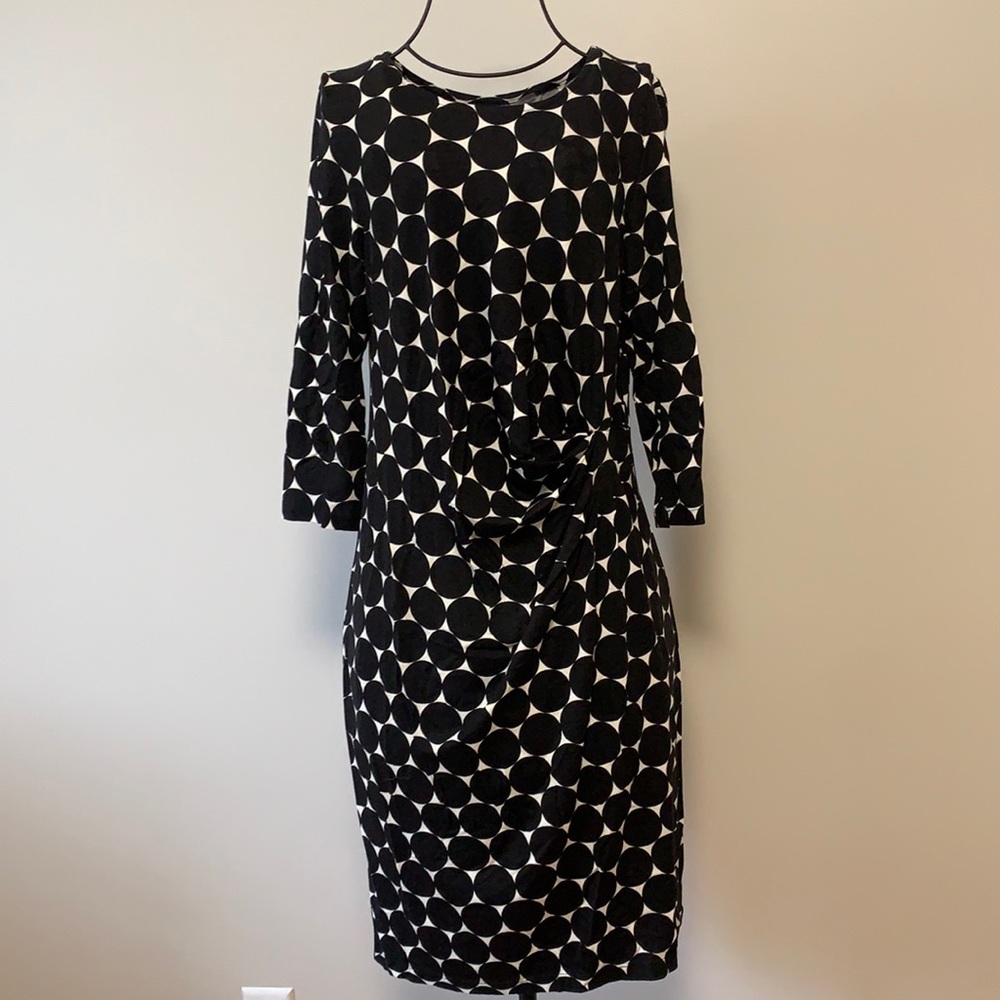 Black and white maternity dress
